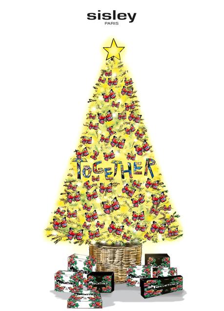 Árbol de Navidad solidario diseñado por Sisley para Solidarity Xmas Tree