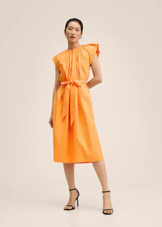 Moda Vestidos Vestidos línea A NLY One Vestido l\u00ednea A naranja claro elegante 