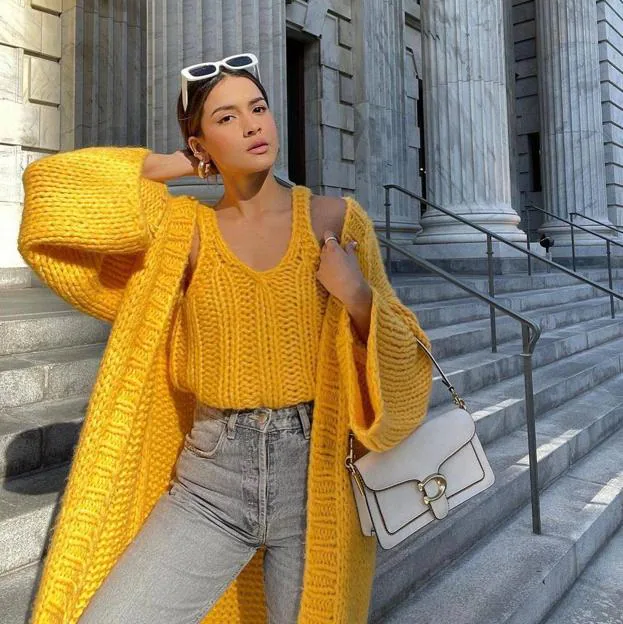 florero recoger Peluquero Este es el conjunto de abrigo y top de punto favorecedor que está causando  furor en Instagram | Mujer Hoy
