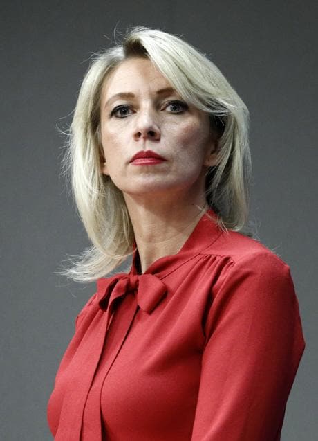 Maria Zakharova, directora del departamento de información y prensa del Ministerio de Relaciones Exteriores ruso, la inescrutable portavoz de Putin.