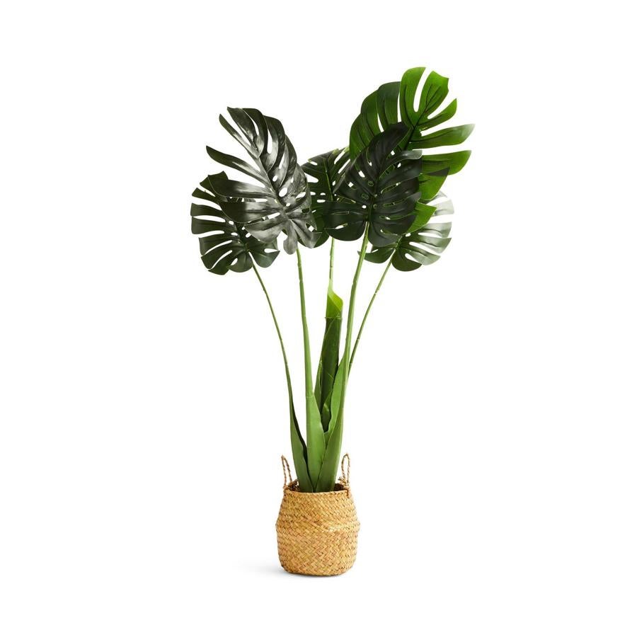 Planta artificial con macetero pequeño