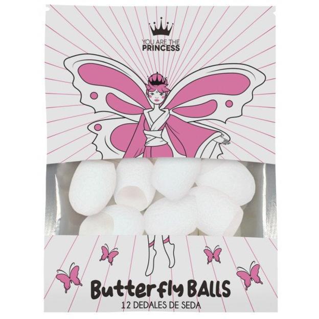 Dedales de seda 'Butterfly balls' de You Are The Princess (1,99 euros)