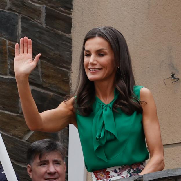 La reina Letizia durante la visita a Cáceres.