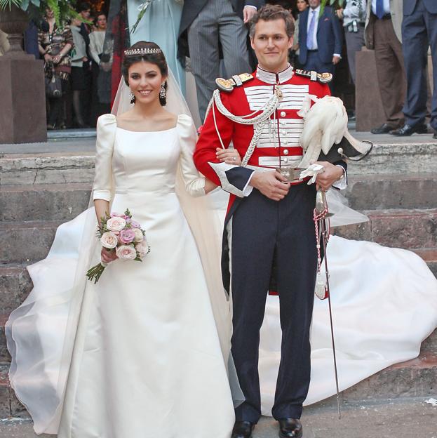 Fernando Solís, hijo de Carmen Tello, el día de su boda con Eva Morejón, futura marquesa consorte de la Motilla