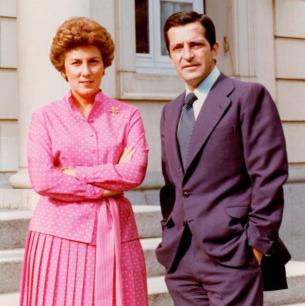 Amparo Illana junto a su marido Adolfo Suárez