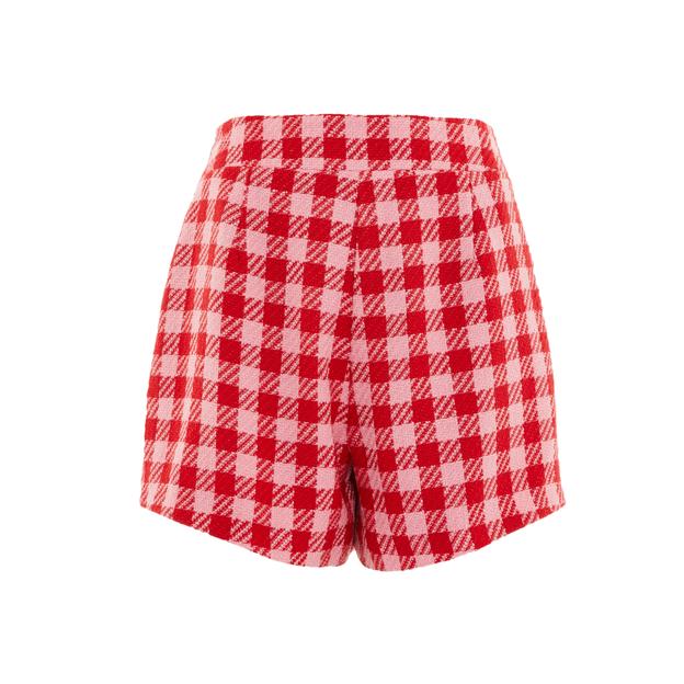 Short de tiro alto con cuadros vichy de Primark. (16 euros).