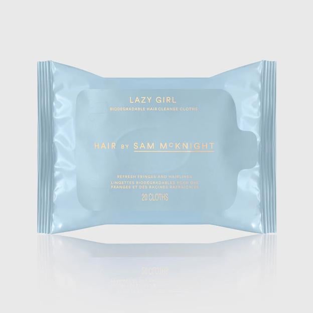 Champú seco en toallitas Lazy Girl Hair Cleanse Cloths de Hair by Sam McKnight. De venta exclusiva en España solo en Laconicum.