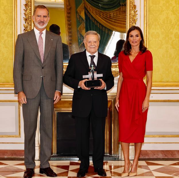 El rey y la reina en un acto en el Instituto Cervantes.