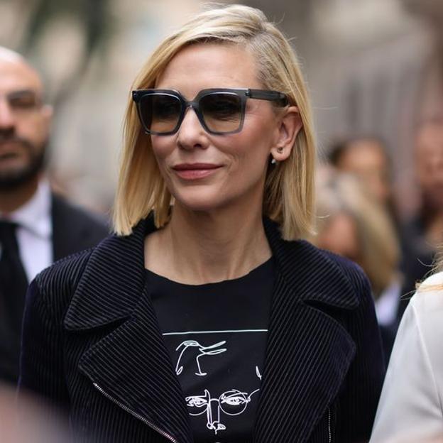 El total look naranja que rejuvenece: copia en Zara los pantalones y la camisa de Cate Blanchett