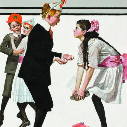 Detalle de Children dancing at a party, de Norman Rockwell.