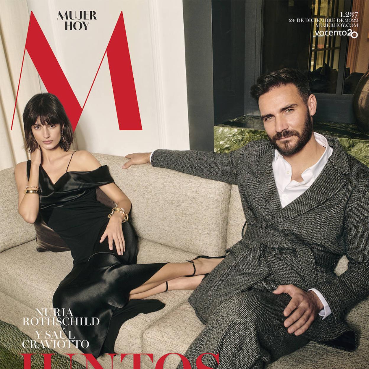 Nuria Rothschild y Saúl Craviotto, protagonistas de la portada de Mujerhoy./dr