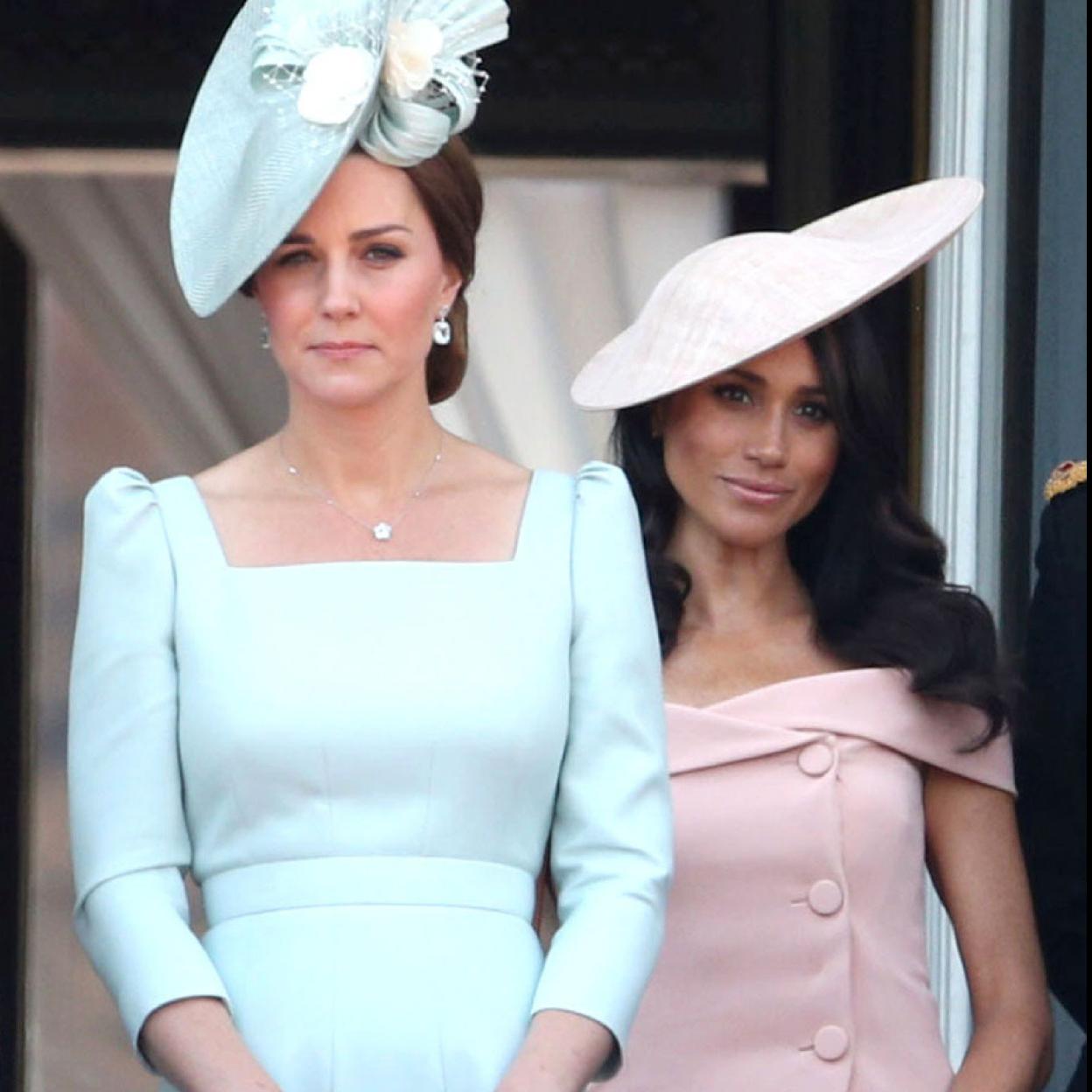 Kate Middleton y Meghan Markle en el desfile Trooping the Colour de 2018/gtres