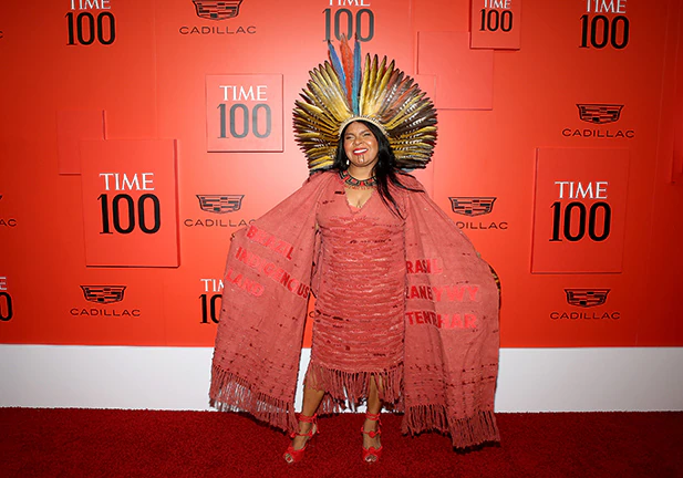 NEW YORK, NEW YORK - JUNE 08: Sonia Guajajara attends the 2022 TIME100 Gala at Jazz at Lincoln Center on June 08, 2022 in New York City. (Photo by Udo Salters/Patrick McMullan via Getty Images)/