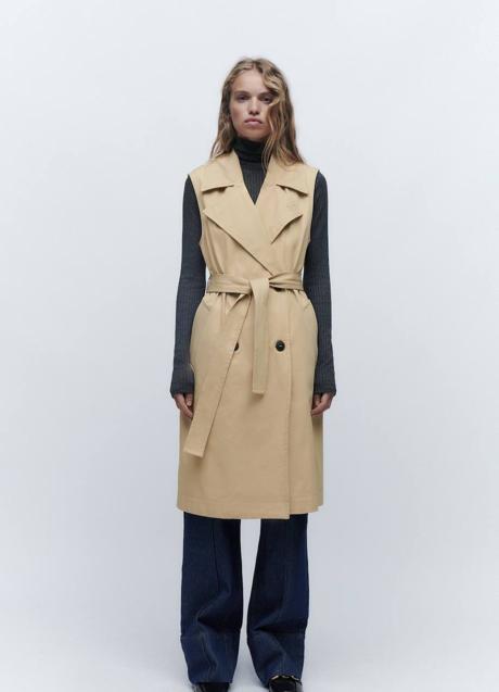 Chaleco tipo trench