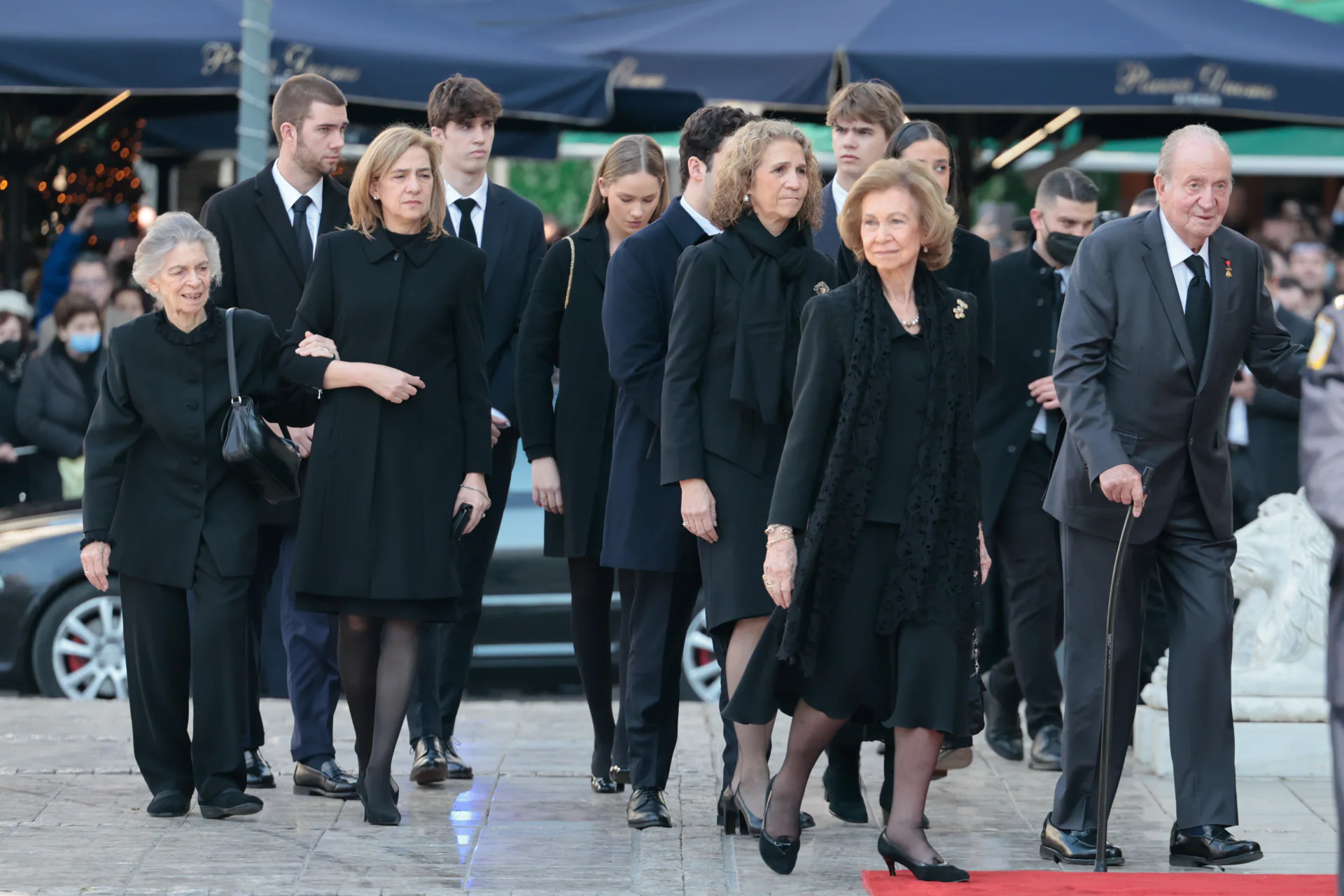 Invitados en el funeral de Constantino de Grecia: familia real española