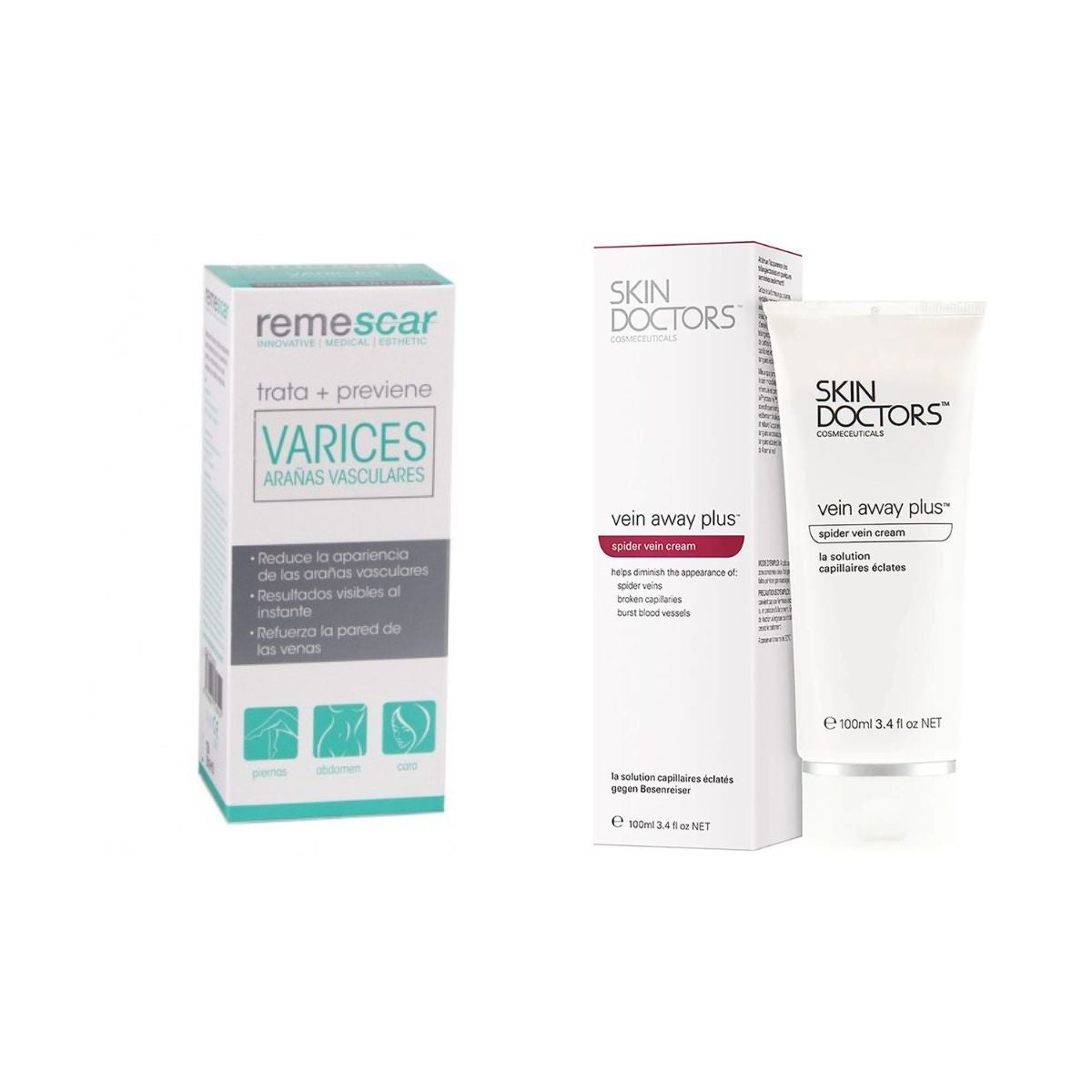 Tratamiento Varices Arañas Vasculares de Remescar y Tramiento Vein Away Plus de Skin Doctors. 