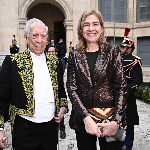 Mario Vargas Llosa y la infanta Cristina.