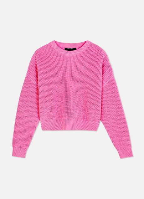 Jersey de punto en color rosa (14 euros