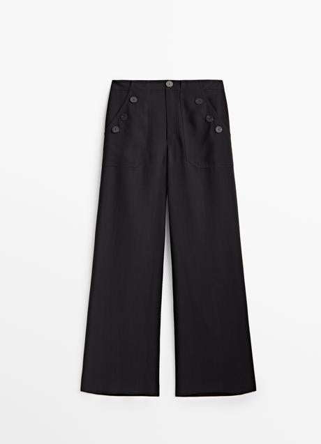 Pantalón ancho con botones de Massimo Dutti (79,99 euros)