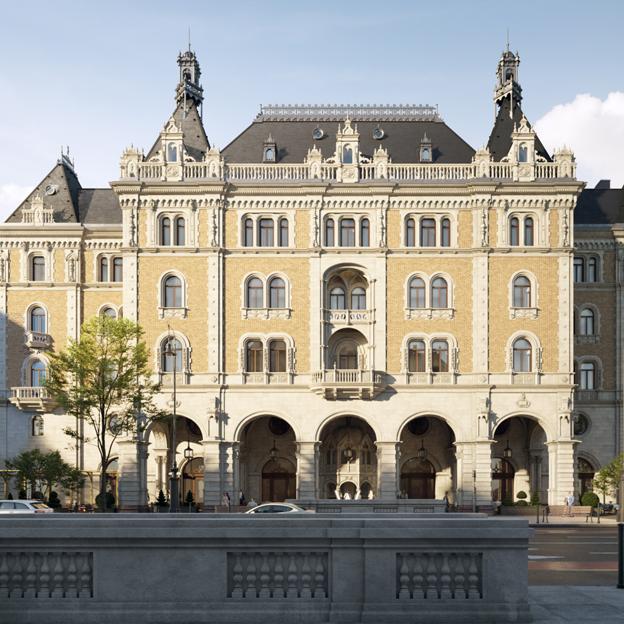 Fachada del Palacio Drechsler, donde abre en julio el Hotel W Budapest. 