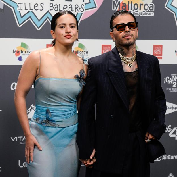 Rosalía y Rauw Alejandro, en Los 40 Music Awards.