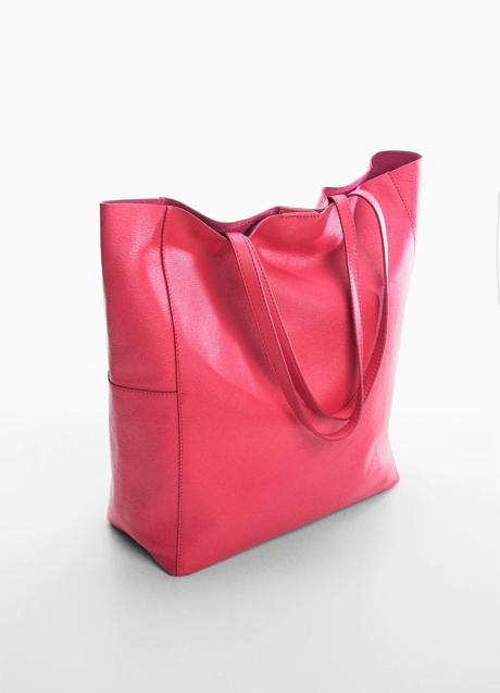 Bolso rosa de piel de Mango (59,99 euros)