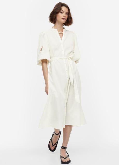 Vestido blanco de H&M (49,99 euros)