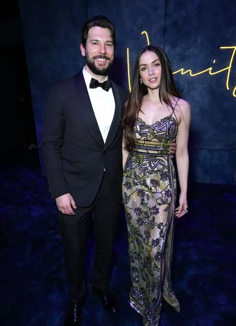 Ana de Armas and Paul Boukadakis at the 2023 post-Oscar party.