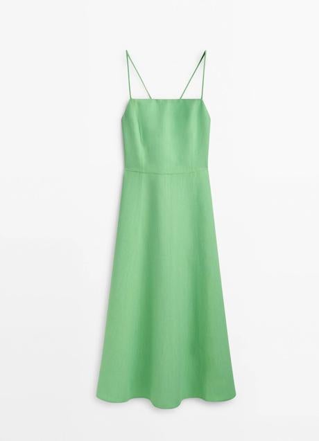 Vestido verde de Massimo Dutti (89,99 euros)