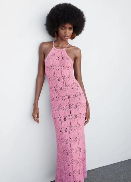 Vestido rosa de Mango (49,99 euros)