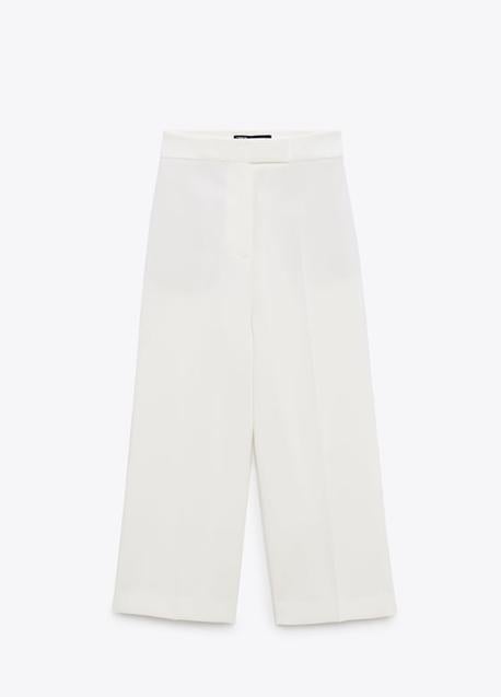 Los pantalones culotte de Zara blancos.