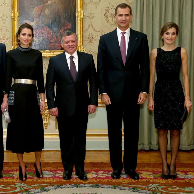 Rania de Jordania, el rey Felipe VI, el rey Abdalá II y la reina Letizia. / GTRES