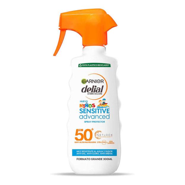 Delial Ambre Solaire Sesitive Advanced Niños SPF50+ de Garnier. Precio: 21,77 euros