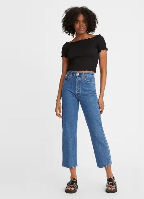 Jeans culotte de Levi's, 98 euros.