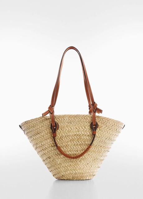 Bolso de rafia de Mango (69,99 euros)