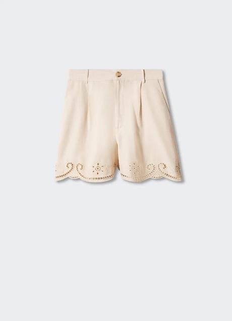 Shorts con bordados de Mango (27,99 euros)