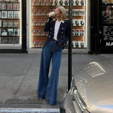Apúntate a la tendencia de los vaqueros wide leg más cómodos para diario