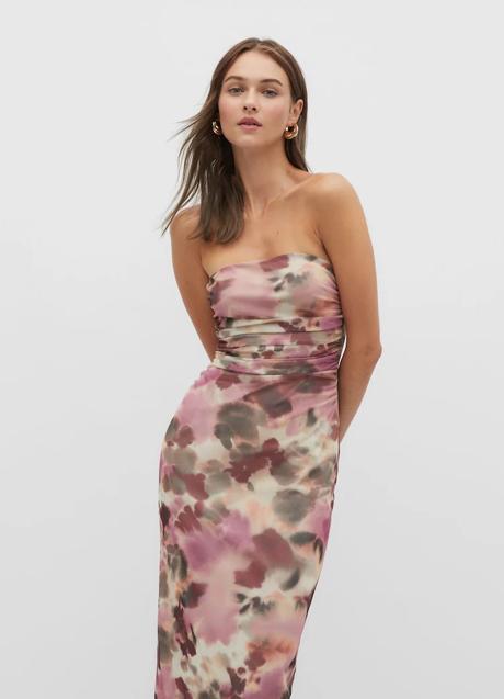 Vestido estampado de Stradivarius (22,99 euros)