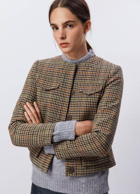 Chaqueta de cuadros de Sfera (45,99 euros)