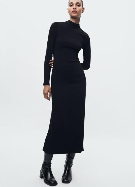 Vestido negro de Zara (59,99 euros)