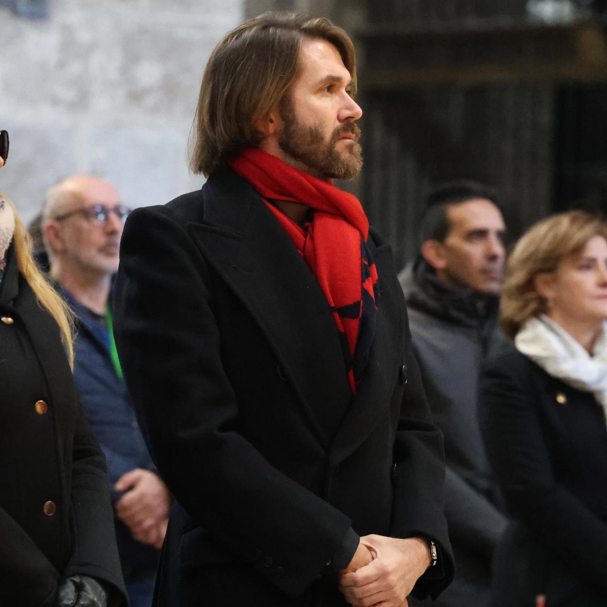 Manuel Velasco en el funeral de su madre./gtres