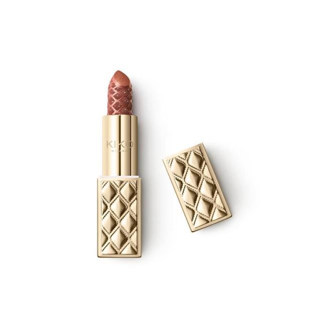 Holiday Première Sparkling Lipstick en tono Brilliant Brown de Kiko Milano. Precio: 14,99 euros