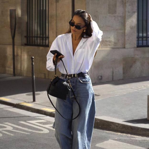 Estos son los vaqueros anchos super cómodos más vistos en el street style