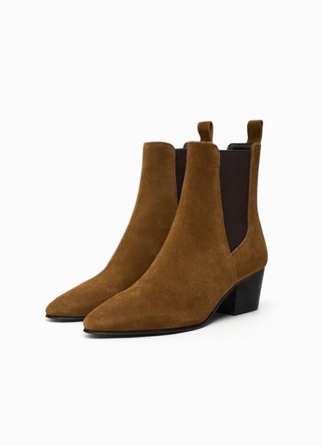 Botines de serraje de Zara (49,99 euros)