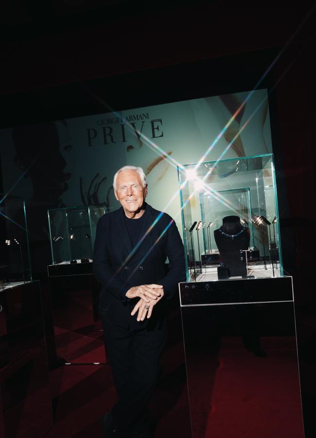 Giorgio Armani presenta su última colección de Alta Joyería en St. Moritz.