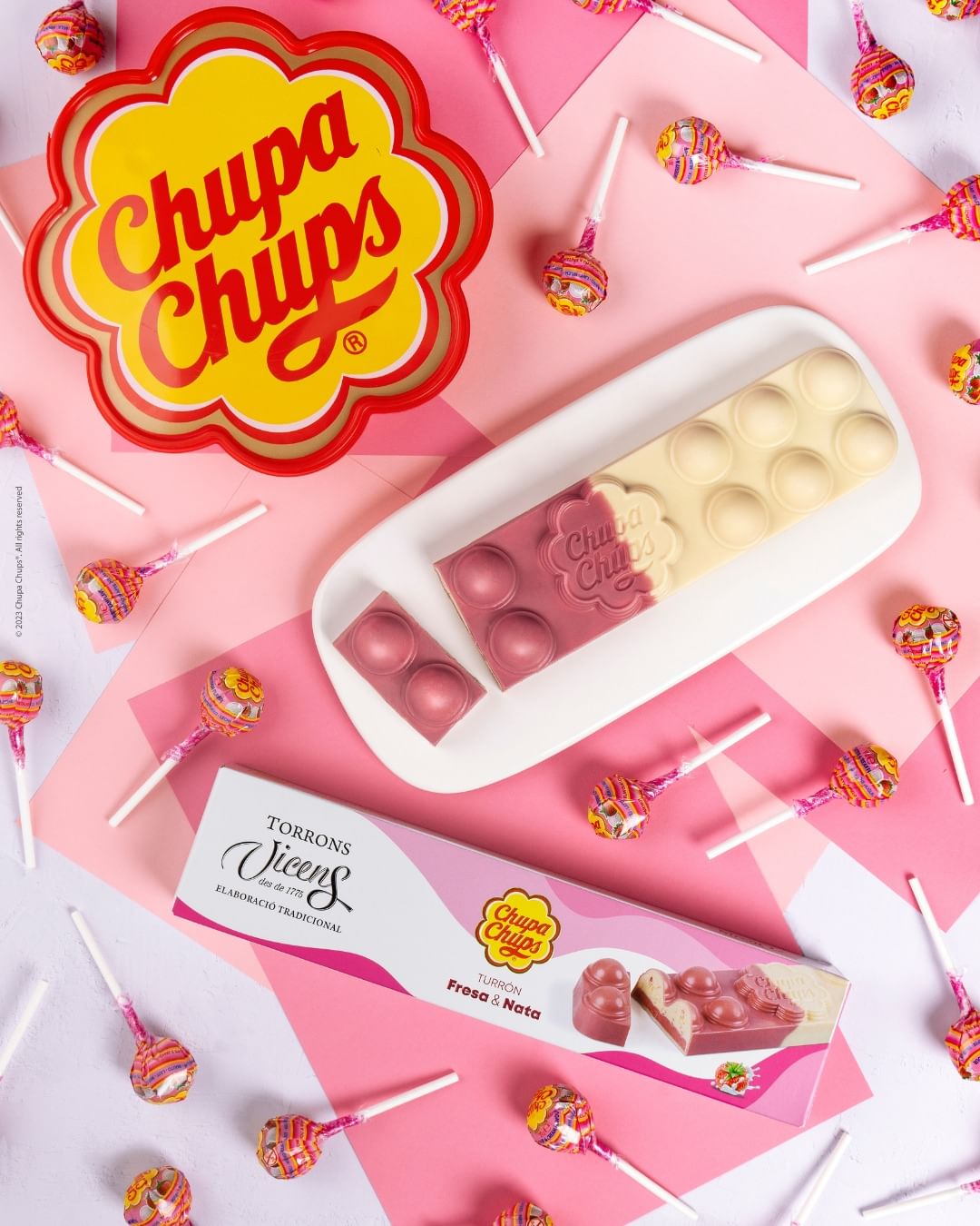 El turrón de Chucpa Chups que este años ha lanzado como novedad Vicens. 