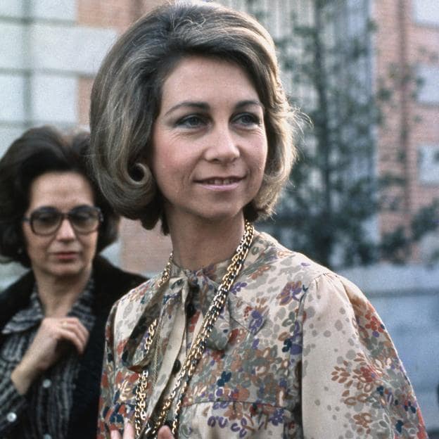 La reina Sofía, fotografiada en Zarzuela en los años 70. 