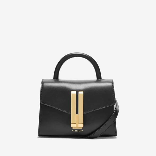 Bolso The Nano Montreal en color negro de DeMellier (415 euros).