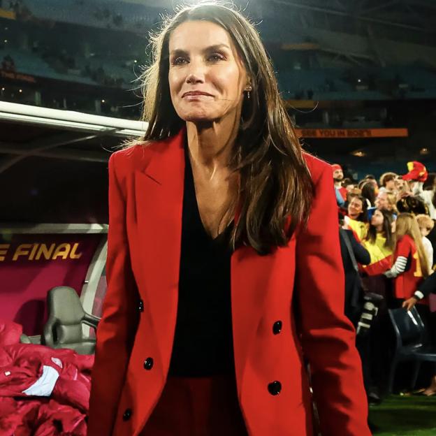 La reina Letizia en el estadio Accord de Sídney, donde se celebró al final del Mundial de Fútbol Femenino de Australia y Nueva Zelanda. 