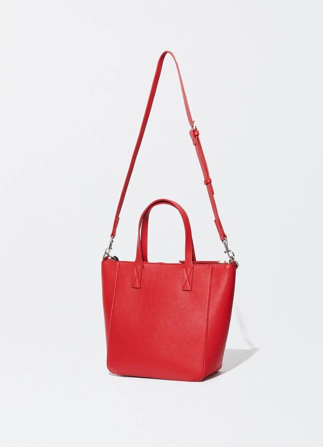 Bolso rojo tipo shopper